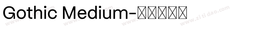 Gothic Medium字体转换